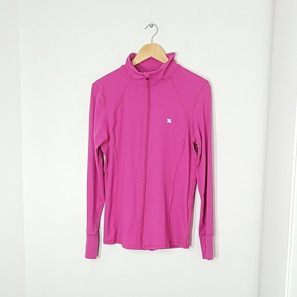 Surin Women Pink High Collar Full-Zip Lightweight Athletic Shirt Jacket Size XL - Picture 2 of 13
